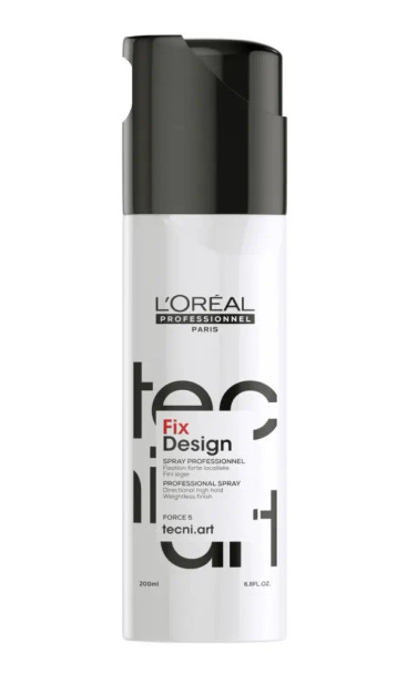 spray fixation forte 200 ml l’oréal professionnel – tecni.art fix design spray à pompe finition sans résidu