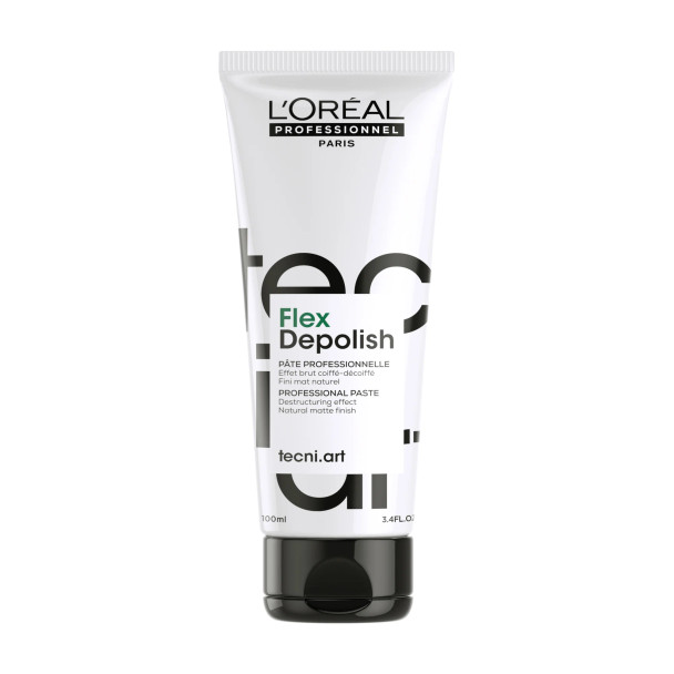 pâte coiffante 100 ml l’oréal professionnel – tecni.art flex depolish pâte déstructurante effet mat naturel