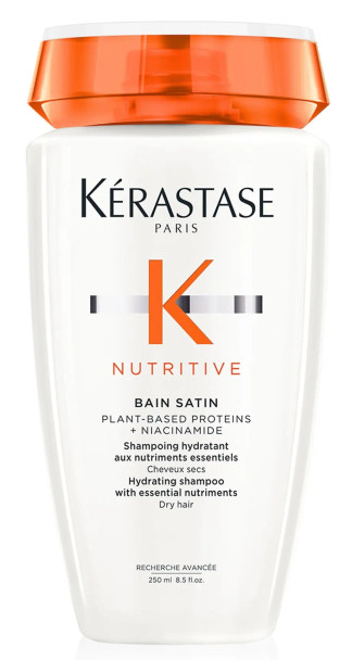 shampooing kérastase bain satin nutritive 250 ml – shampooing hydratant cheveux secs et ternes