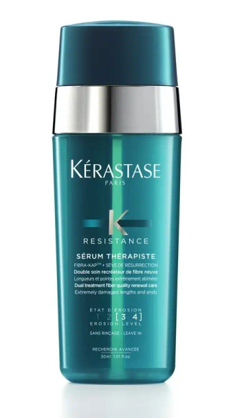 sérum kérastase résistance thérapiste 30 ml – soin double réparateur sans rinçage pour cheveux très abîmés et cassants