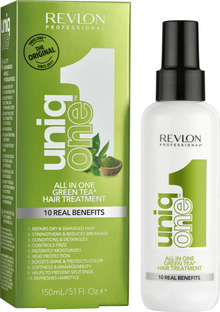 soin sans rinçage revlon uniq one green tea 150 ml – spray 10 bénéfices parfum thé vert
