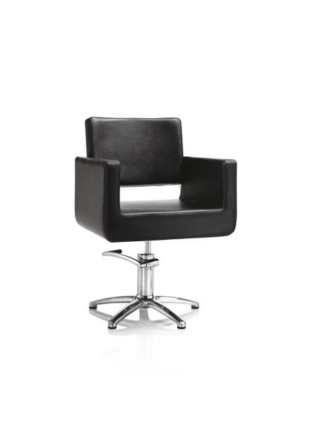 Chaise de coiffure base étoile • Hair King • 65 x 61 cm / hauteur réglable 85 – 97 cm