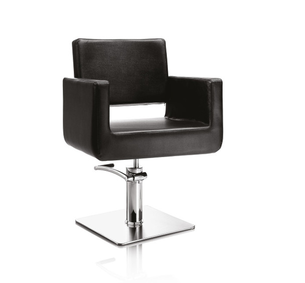 Fauteuil de coiffure base carrée • Hair King • 65 x 61 cm / hauteur réglable 85 – 97 cm