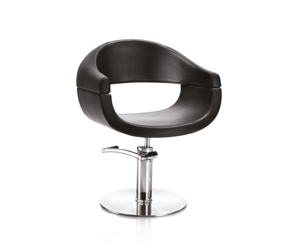 Fauteuil de coiffure base ronde  • Hair Queen • 64 x 59 cm / hauteur réglable 79 – 91 cm