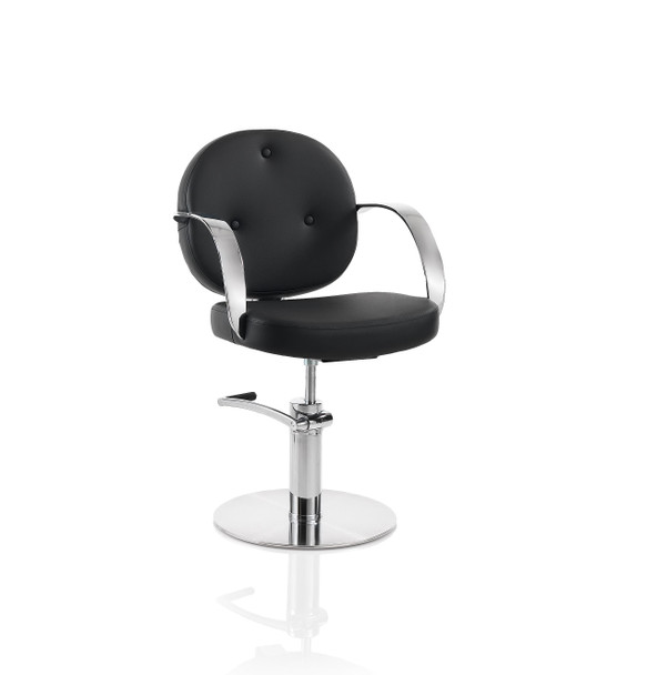 Fauteuil de coiffure base ronde • Hair colette • 56 x 56 cm / hauteur réglable 88 – 99 cm