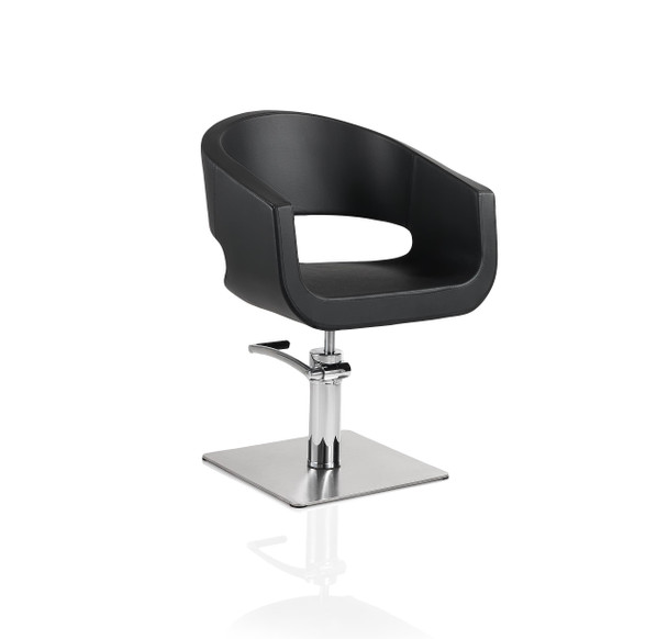 Fauteuil de coiffure base carrée  • Hair Stylo • 60 x 52,5 cm / hauteur réglable 81 – 100 cm