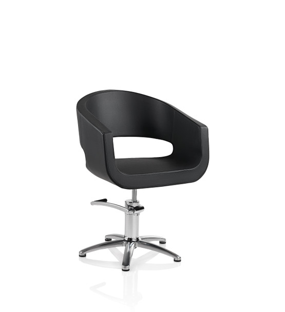Fauteuil de coiffure base en étoile  • Hair Stylo • 60 x 52,5 cm / hauteur réglable 81 – 100 cm