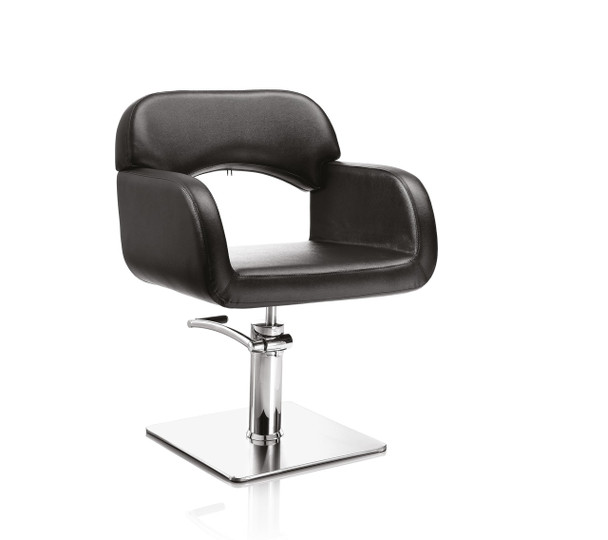 Fauteuil de coiffure base carrée  • Hair Sage • 61 x 51 cm / hauteur réglable 88 – 100 cm
