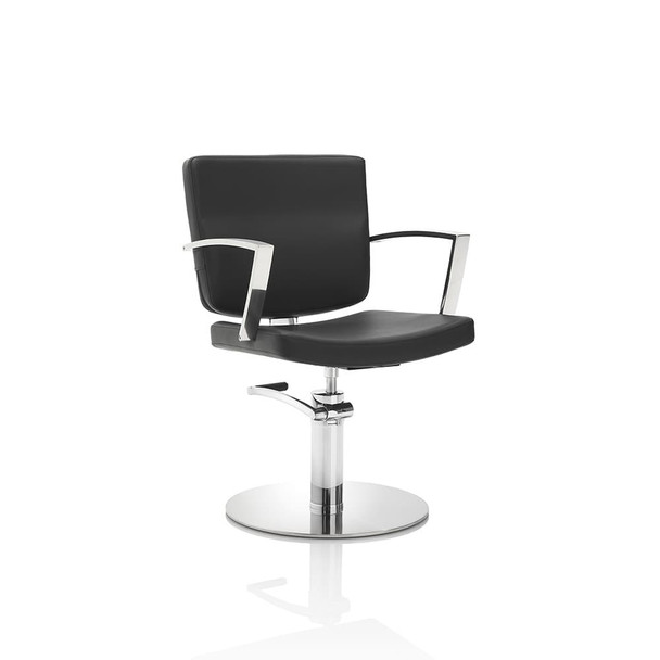 Fauteuil de coiffure base ronde • Hair Alpha • 57 x 57 cm / hauteur réglable 88 – 100 cm