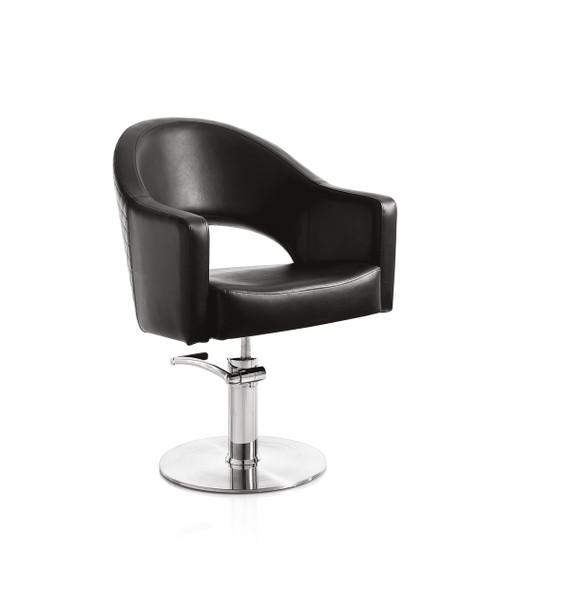 Fauteuil de coiffure base ronde  • Hair Paris • 63 x 60 cm / hauteur réglable 85 – 97 cm
