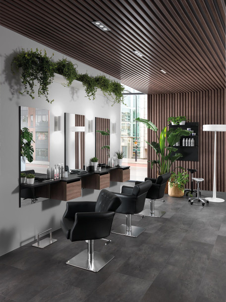 Fauteuil de coiffure base carrée  • Hair Throne • 63 x 64 cm / hauteur réglable 84 – 100 cm