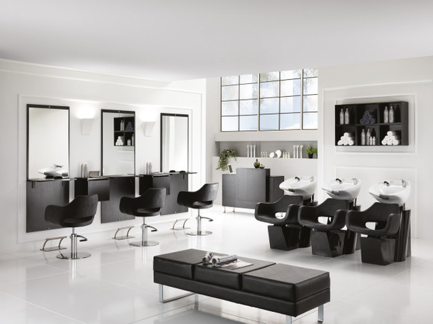 Fauteuil de coiffure base ronde  • Hair Regency • 61 x 65 cm / hauteur réglable 80 – 92 cm