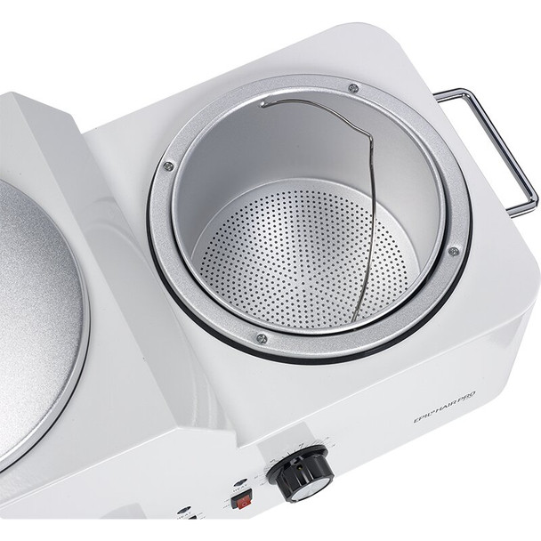 Chauffe-cire avec filtre pour la cire réutilisable