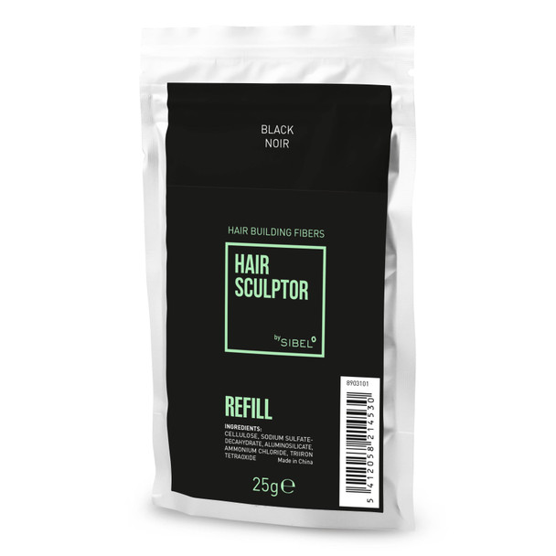 Fibres capillaires Noir • Hair Sculptor 25 g. • Recharge