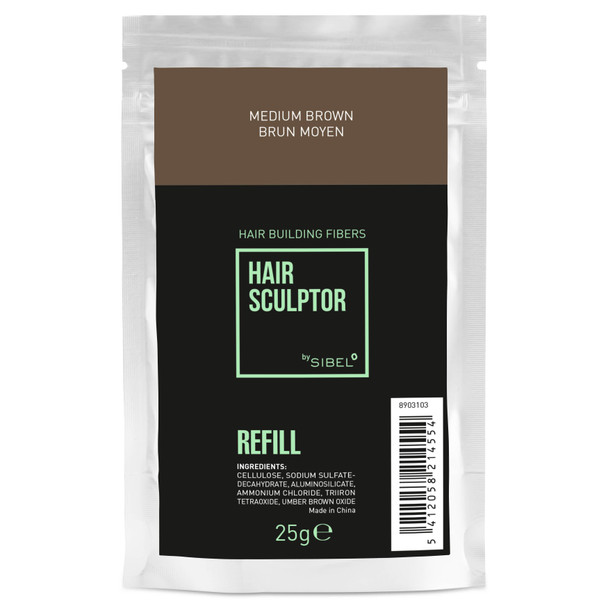 Fibres capillaires Brun • Hair Sculptor 25 g. • Recharge