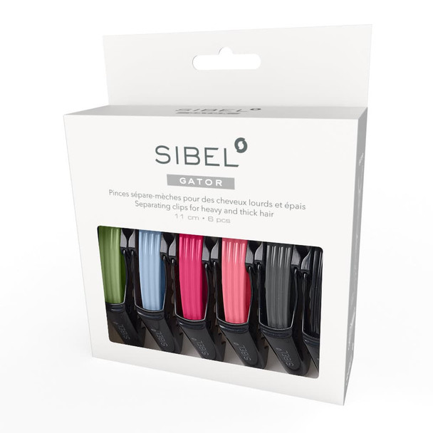Pinces sépare-mèches professionnelles pour cheveux épais 6 pièces  • Grand modèle 11 cm • assorti