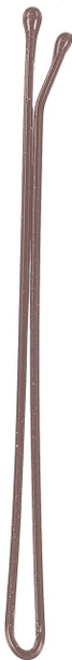 Pince à cheveux lisse, bout perlé, tige 0,9 mm •  longueur 70 mm • 25 pièces • vernis Brun