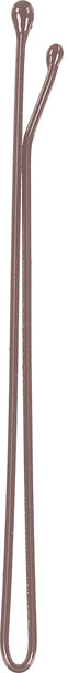 Pince à cheveux lisse, bout perlé, tige 0,9 mm •  longueur 60 mm • 300 pièces • vernis Brun