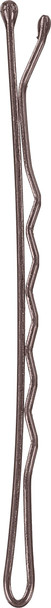 Pince à cheveux ondulé, bout perlé, tige 0,9 mm •  longueur 70 mm • 25 pièces • vernis Brun