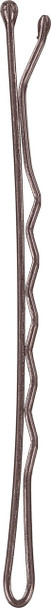 Pince à cheveux ondulé, bout perlé, tige 0,9 mm •  longueur 70 mm • 300 pièces • vernis Brun