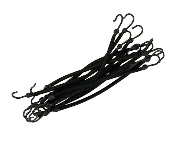 Élastiques à crochet inox • nylon doux pour les cheveux  • 20 mm Noir •  12 pièces
