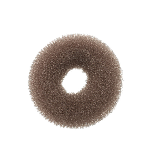 Couronne à chignon en nylon épais • Marron • 8 cm