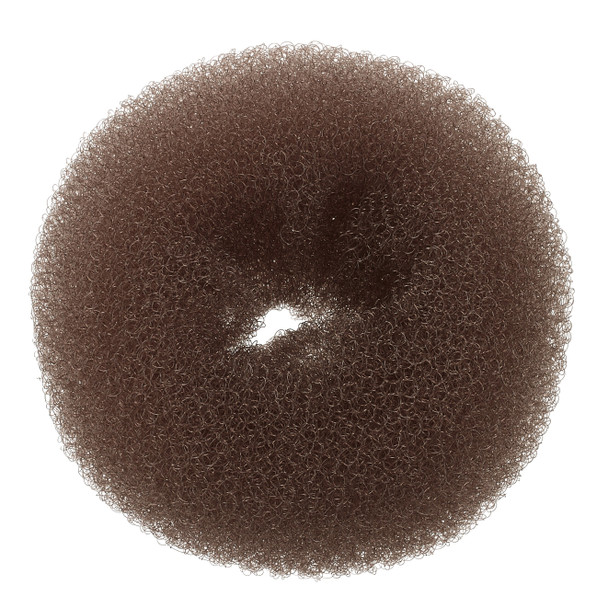 Couronne à chignon en nylon épais • Marron • 10 cm