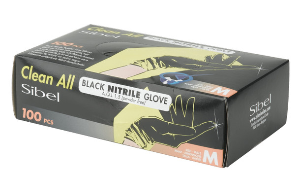 Gants sans poudre, de qualité supérieure • taille M • Nitrile Noir • 100 pièces