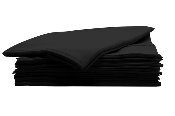 Serviettes jetables ultra douces, pour soins capillaires et cosmétiques • viscose/polyester - Noir • 50 pièces
