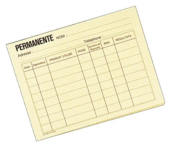 Fiches colorations et permanentes • Jaune • 50 pièces