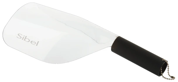 Pare-laque incassable Shield Sibel avec écran translucide et manche noir en caoutchouc