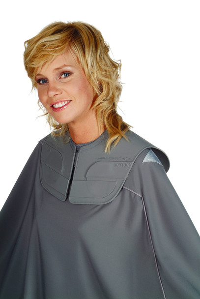 Col de protection Milcoup Stylist Bob Tuo pour coupe de cheveux, en PVC avec partie avant lestée
