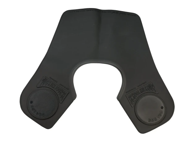 Col de protection noir School Bob Tuo Milcoup en PVC avec partie avant lestée pour coupe de cheveux