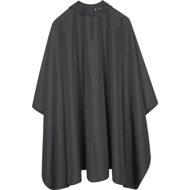 Découvrez la cape de coupe Neo de Sibel. Polyester déperlant, col en néoprène confortable et fermeture à 6 boutons-pression. Dimensions 145 x 155 cm.
