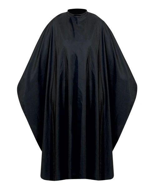Cape de coupe professionnelle Eco Sibel noire en polyester 100 % recyclé et tissu déperlant