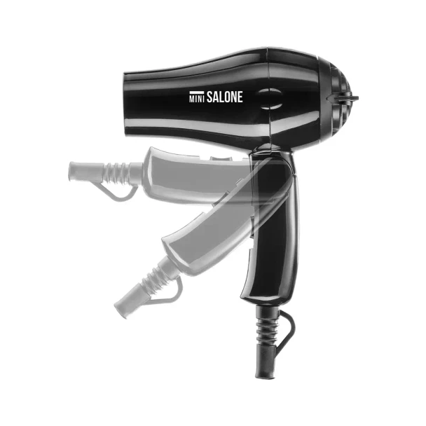 Sèche-cheveux de voyage pliable Sthauer Mini Salone Black noir avec concentrateur