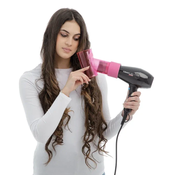 Diffuseur boucleur pour sèche-cheveux • Home Spin Curler • Rose