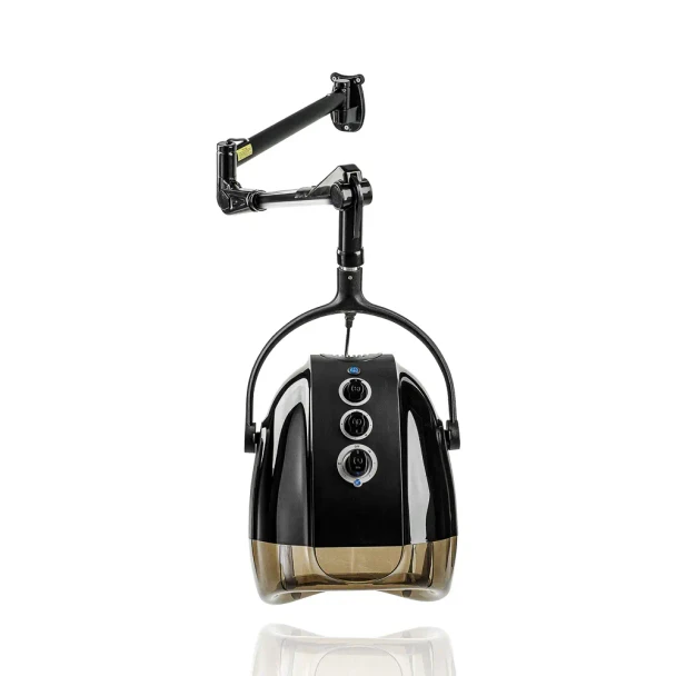 Casque de séchage mural Sthauer Eolo Ionic & Antistatic 1600 noir avec bras articulé et commandes réglables