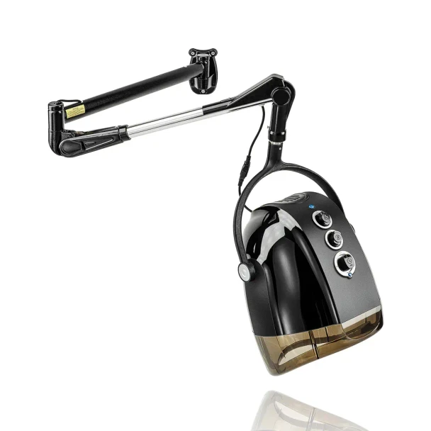 Casque de séchage mural Sthauer Eolo Ionic & Antistatic 1600 noir avec bras articulé et commandes réglables