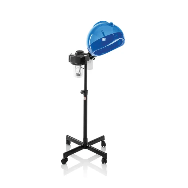 Casque vapeur professionnel Hair Vapor Expert Sthauer 650 W avec casque bleu orientable et pied réglable à roulettes