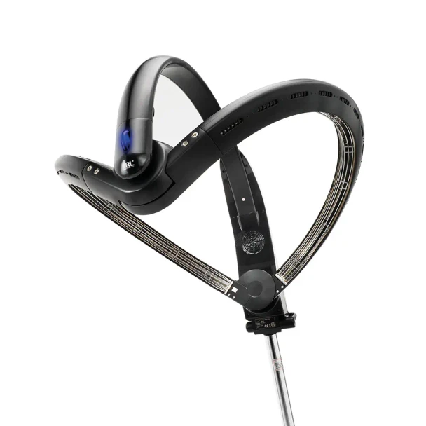 Découvrez le casque infrarouge Saturn de Sthauer. Lampes oscillantes, chaleur homogène, température et minuterie réglables. Sur pied à roulettes.