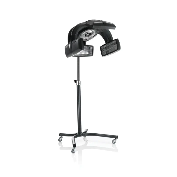 Thermostimulateur professionnel Hair Dryer Evolution Sthauer noir 1450 W avec éléments chauffants, écran numérique et pied à roulettes
