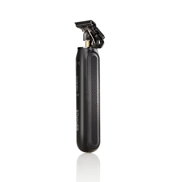 Tondeuse de finition Joker T Sthauer noire avec lame en T carbone DLC, moteur 7000 tr/min et quatre sabots de coupe