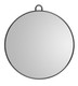 Miroir de coiffure rond Luna Original Best Buy 28 cm noir avec poignée intégrée