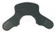 Col de protection Milcoup Bob Tuo Original Medium en PVC noir porté avec une cape de coiffure