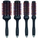 Kit Sibel Multipro de quatre brosses thermiques rondes en céramique, diamètres 25, 33, 43 et 53 mm, avec soies nylon multicolores