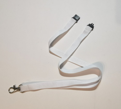 Plain 15mm lanyards including clip and safety breakaway