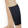 A man's leg with a NeoPhysio Black Neoprene Calf Support.