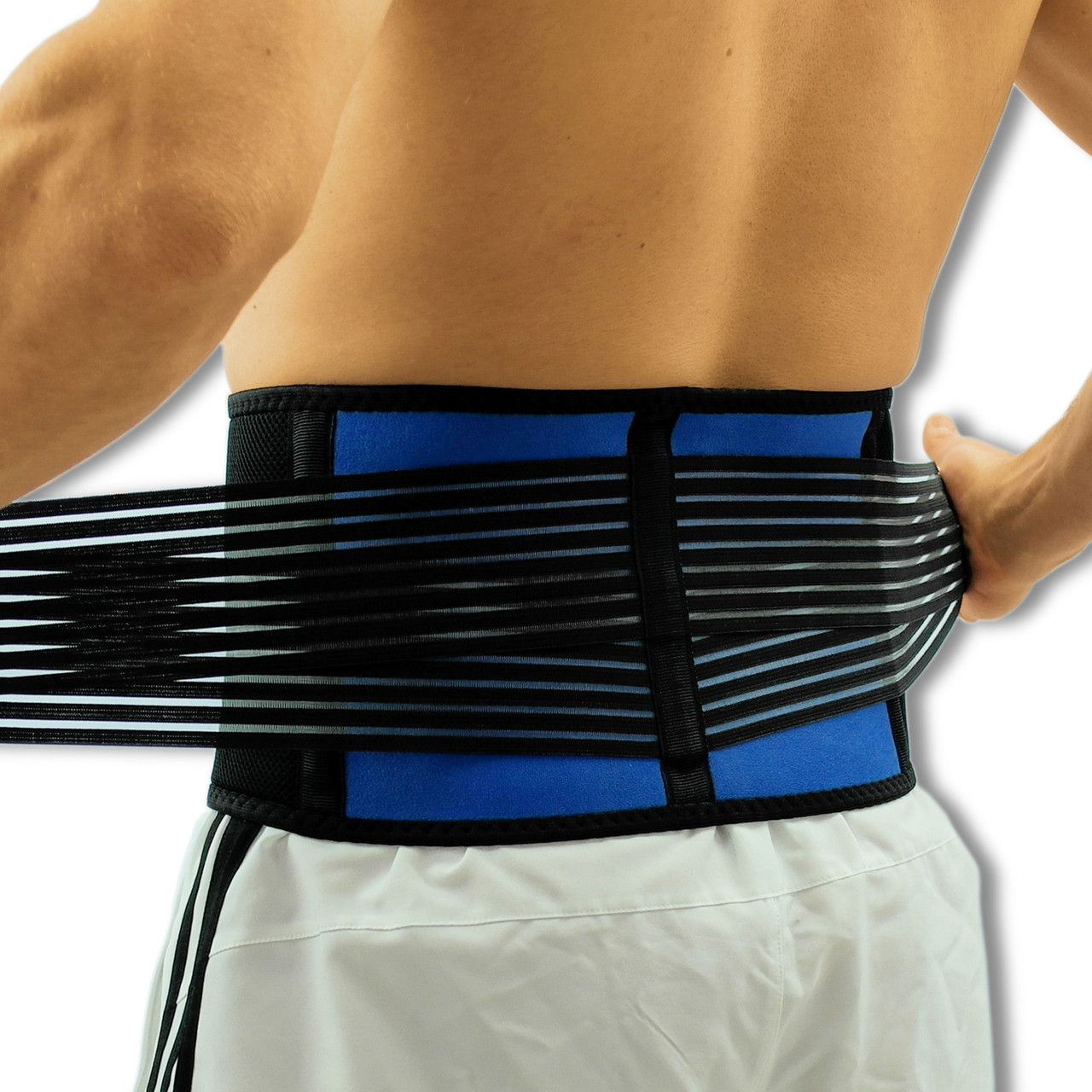 Neoprene DLX Belt Dbl Pull Lumbar Lower Back Support Brace Pain Relief  (S-4XL)