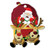 Crashing Santa Non-Adhesive Vinyl Stickers with 28 Snowflake  Window Clings